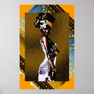 Poster princesse créole haïtienne