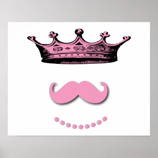 Poster Princesse Crown et Moustache (Devant)