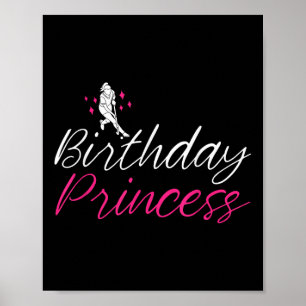 Poster Princesse d'anniversaire Hockey sur gazon Fille Po