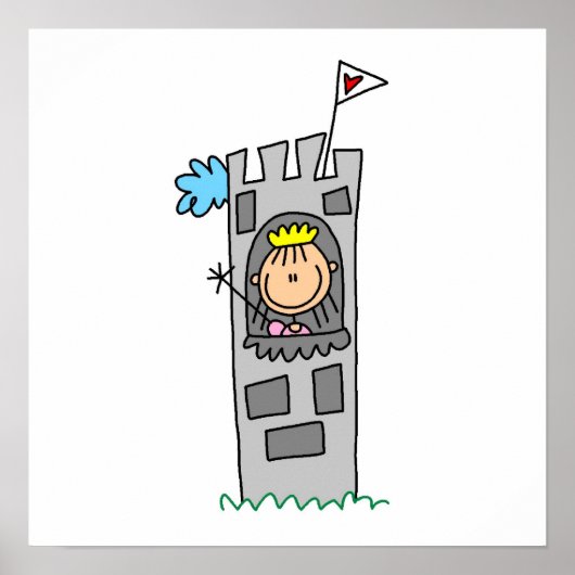 Poster Princesse dans la tour du Château (Devant)