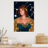 Poster Princesse de conte de fées (Cuisine)