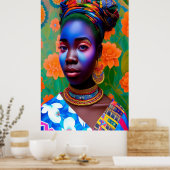 Poster princesse de maquillage rose et bleu (Cuisine)