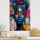 Poster princesse décorative d'art du visage (Cuisine)