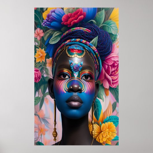 Poster princesse décorative d'art du visage (Devant)