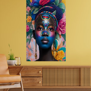 Poster princesse décorative d'art du visage