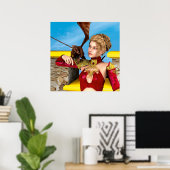 Poster Princesse Dragon Fantastique Art Numérique (Bureau à domicile)