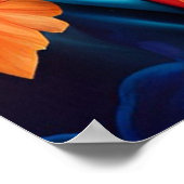 Poster princesse élégante avec casquette à fleurs (Coin)