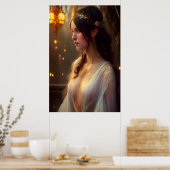 Poster Princesse elfe en dentelle blanche (Cuisine)