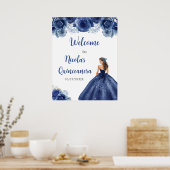 Poster Princesse en bleu marine Robe Quinceanera Bienvenu (Cuisine)