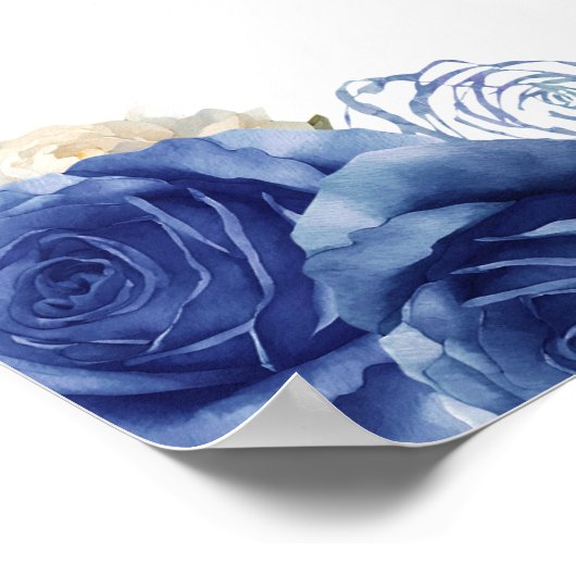 Poster Princesse en bleu marine Robe Quinceanera Bienvenu (Coin)