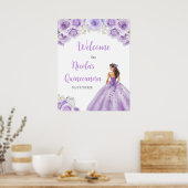 Poster Princesse en Dusty Robe violette Quinceanera Bienv (Cuisine)