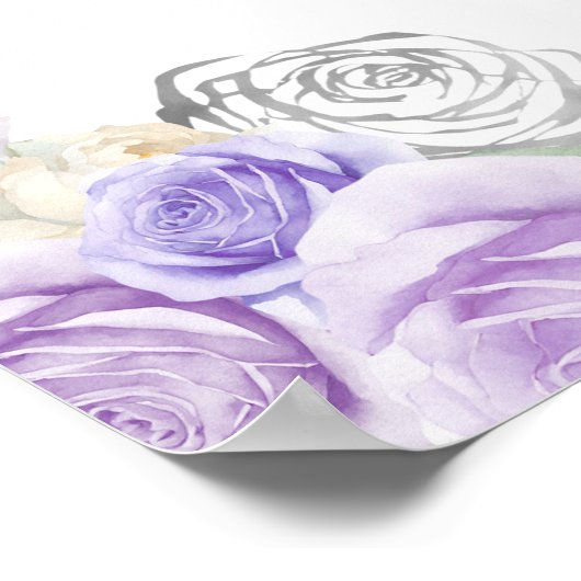 Poster Princesse en Dusty Robe violette Quinceanera Bienv (Coin)