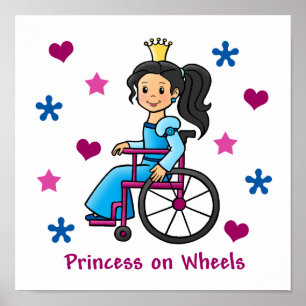 Poster Princesse en fauteuil roulant