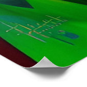 Poster Princesse en robe fleurie verte (Coin)