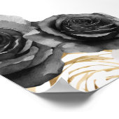 Poster Princesse en Robe Noire Quinceanera Bienvenue (Coin)