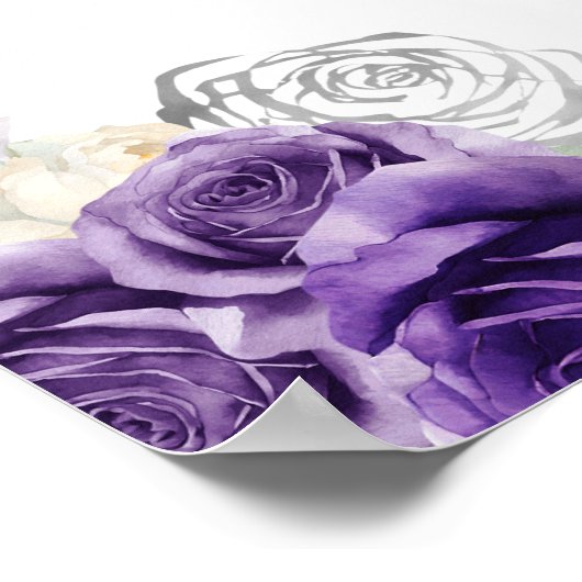 Poster Princesse en Robe violette foncée Quinceanera Bien (Coin)