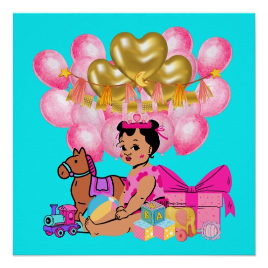 Poster Princesse en rose (Devant)