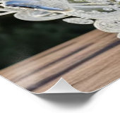 Poster princesse en verre cristal avec robe blanche (Coin)