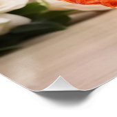 Poster princesse en verre cristal avec robe orange (Coin)