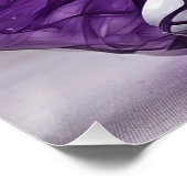 Poster princesse en verre cristal avec robe violette (Coin)