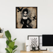Poster Princesse et les corbeaux (Bureau à domicile)
