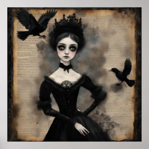 Poster Princesse et les corbeaux