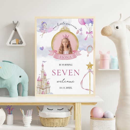 Poster Princesse Fairytale Photo de la fille Anniversaire