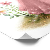 Poster Princesse Fée Enchantée Rose Baby Girl Douche (Coin)