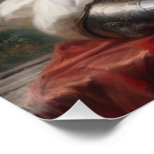 Poster princesse guerrière médiévale (Coin)