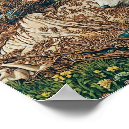 Poster Princesse Lecture par son Wolf Pet (Coin)