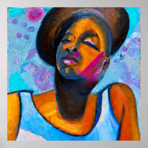 Poster Princesse Nubienne Puissante femme noire