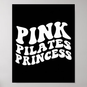 Poster Princesse Pilates Rose Esthétique Corps Esprit Yog