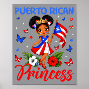 Poster Princesse portoricaine Porto Rico Hispanique