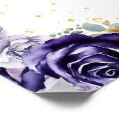 Poster Princesse Quinceañera violet foncé Bienvenue (Coin)