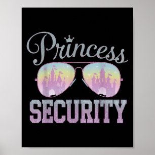 Poster Princesse Sécurité Protection Retro Castle Hommes