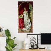 Poster Princesse Stéphanie de Belgique (Bureau à domicile)