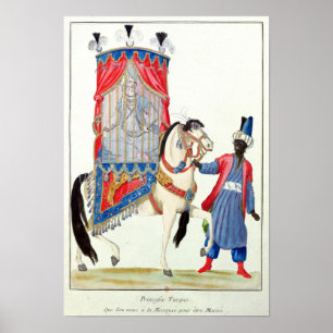 Poster Princesse turque sur son chemin à la mosquée