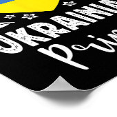 Poster Princesse ukrainienne Drapeau ukrainien Fière Ukra (Coin)