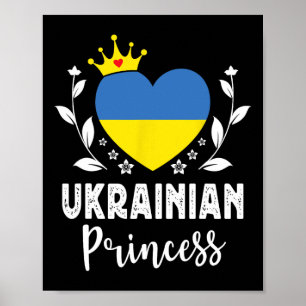 Poster Princesse ukrainienne Drapeau ukrainien Fière Ukra