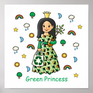 Poster Princesse verte