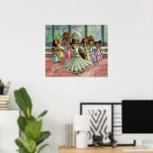 Poster Princesses Afro-Américaines (Bureau à domicile)