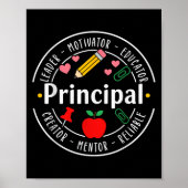 Poster Principal Leader Motivator First Day Back To Schoo (Devant)