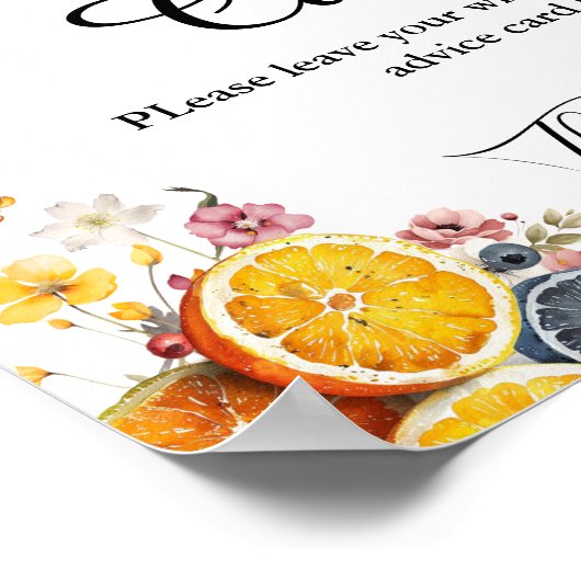 Poster Principal Squeeze Citrus Conseils panneau de douch (Coin)