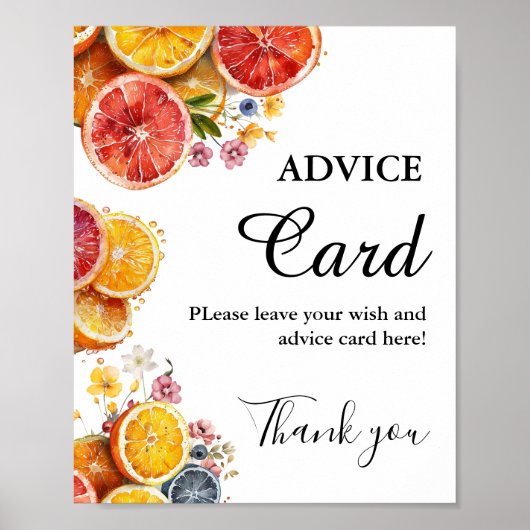 Poster Principal Squeeze Citrus Conseils panneau de douch (Devant)