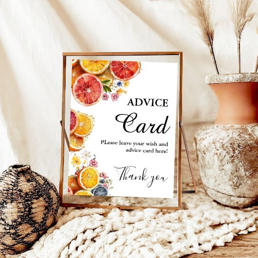 Poster Principal Squeeze Citrus Conseils panneau de douch