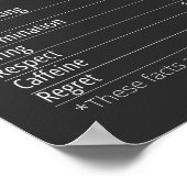 Poster Principale valeur nutritive drôle (Coin)