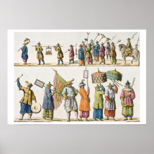 Poster Principaux préposés du proc de l'empereur chinois