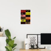 Poster Principes de design dans les couleurs chaudes (Bureau à domicile)