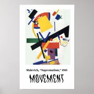 Poster Principes de l'art - Mouvement, Malevich