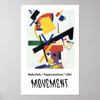 Poster Principes de l'art - Mouvement, Malevich